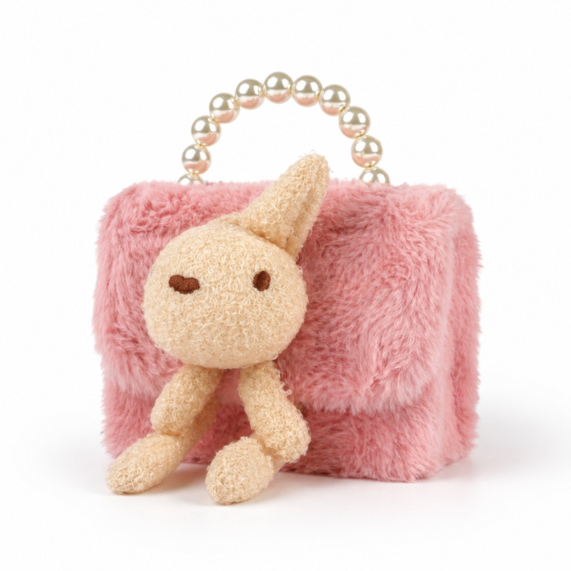 Kids' Charming Mini Handbag – Sweet Pastel Pink (15cm)