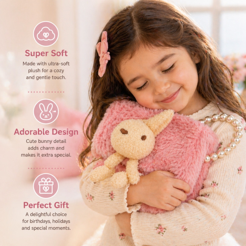 Kids' Charming Mini Handbag – Sweet Pastel Pink (15cm)