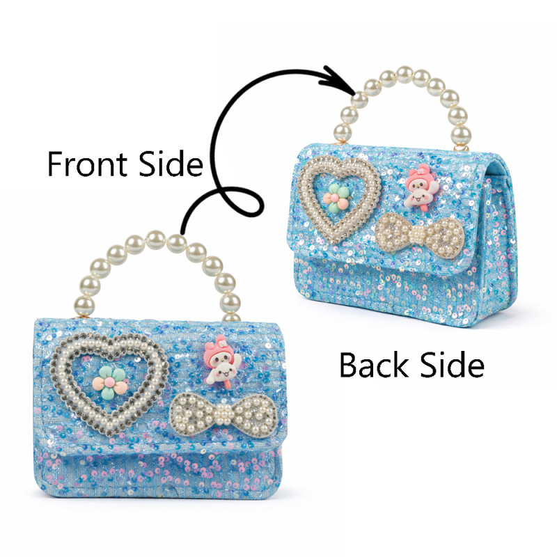 Sweetheart Pearl Crossbody Purse – Enchanted Turquoise (15cm