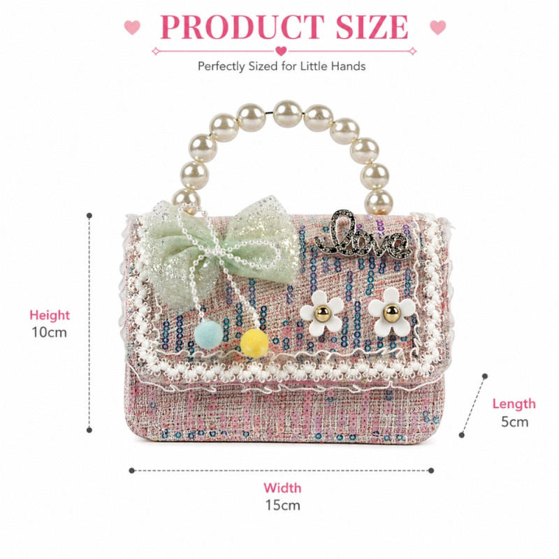 Kids' Playful Mini Handbag – Vibrant Multi-Color (15cm)