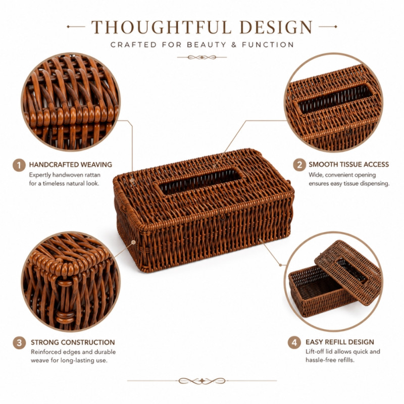 Quality TISSUE BOX – Wooden Premium Quality (25 x 13cm)