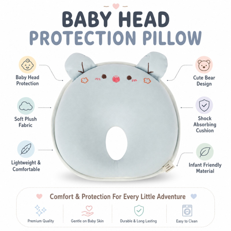 Superior BABY PILLOW – Sea Green Premium Quality (24Cm X 24Cm)