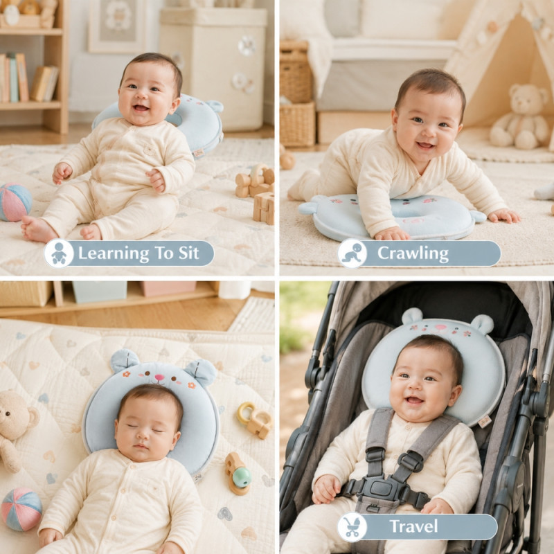 Superior BABY PILLOW – Sea Green Premium Quality (24Cm X 24Cm)