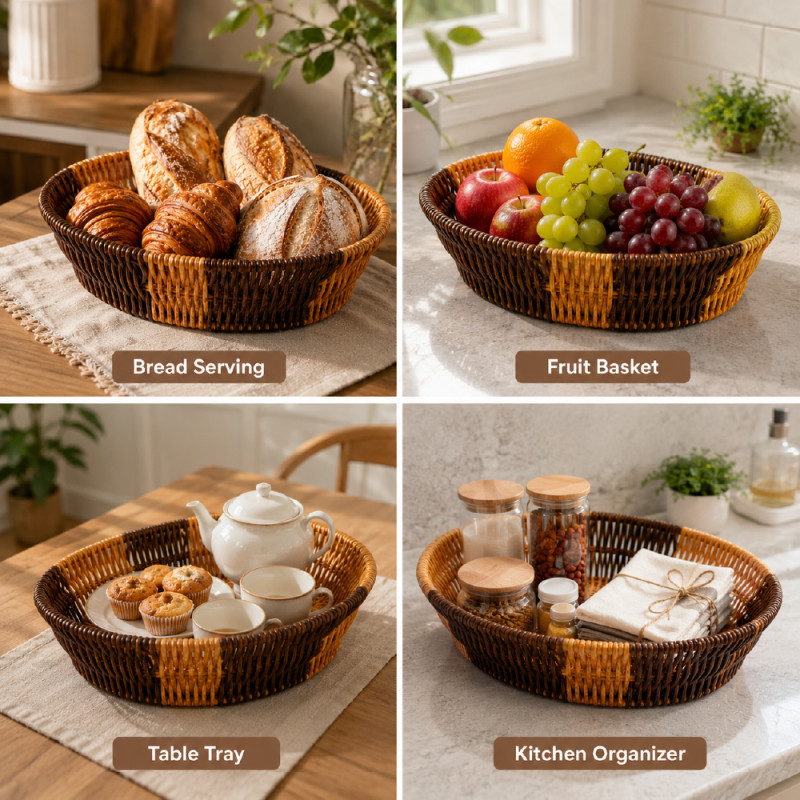 Premium Handmade Oval Woven Basket 