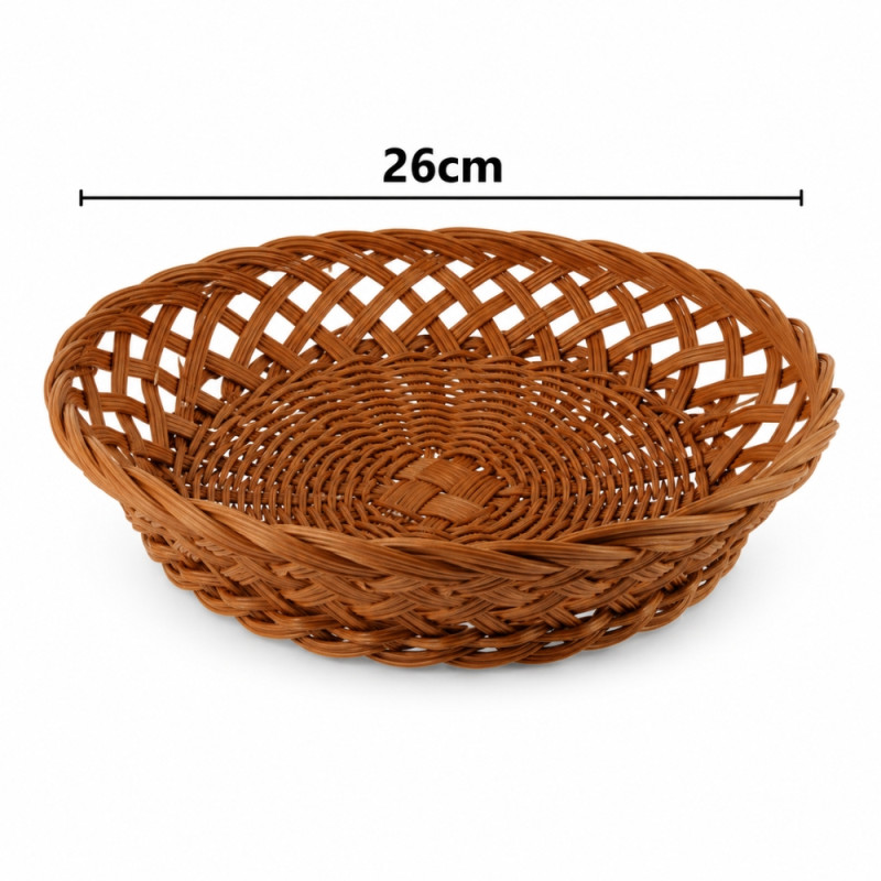 Refined Grade Wicker Basket Designed for Elegant Dining &amp; Entertaining – Gray (W-26cm)