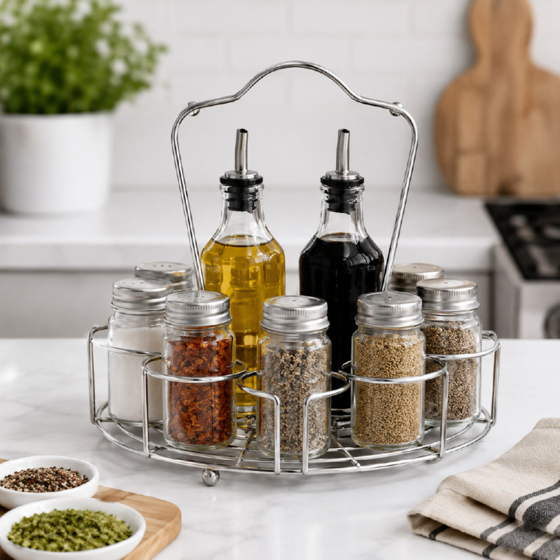 Modern Storage Shelf/Rack – Silver Easy Assembly (26 x 22cm)