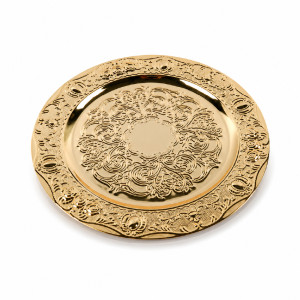 Premium Dinnerware Plate Set – Gold Elegant Design (30cm)