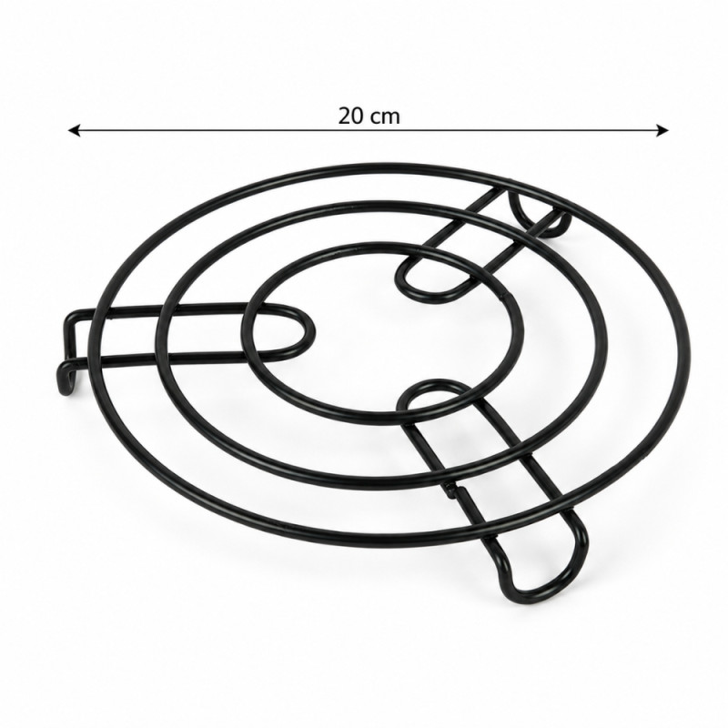 Elegant Guard Frying Pan Stand Designed for Everyday Cooking &amp; Kitchen Excellence – Black (W-20cm)