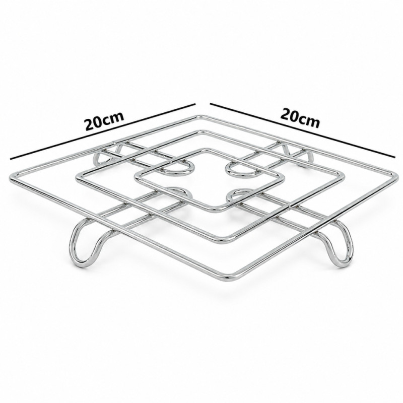 Stylish Shield Kitchen Rack Designed for Everyday Cooking &amp; Kitchen Excellence – Silver (H-20cn W-20cm)