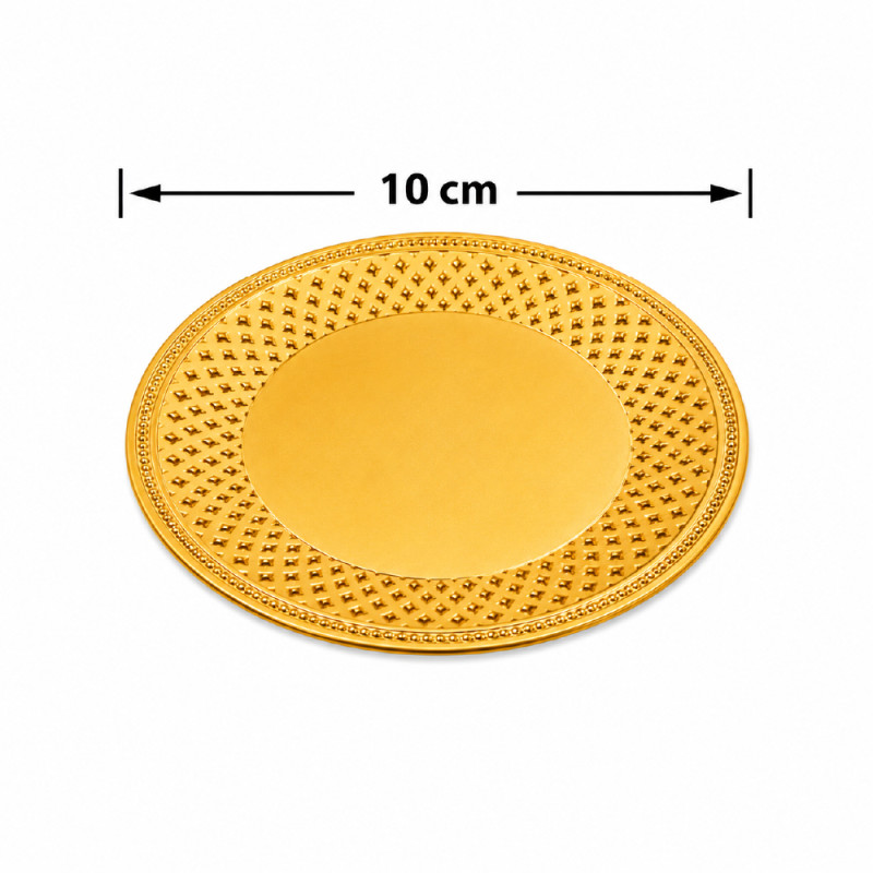 Premium Dinnerware Plate Set – Gold Elegant Design (25x25cm)