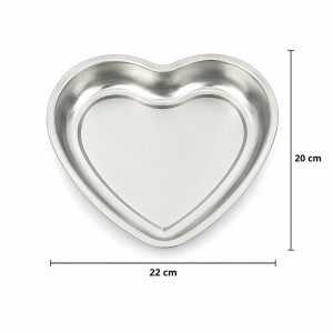 Heart-Shaped Big Cake Pan – Silver (Large)
