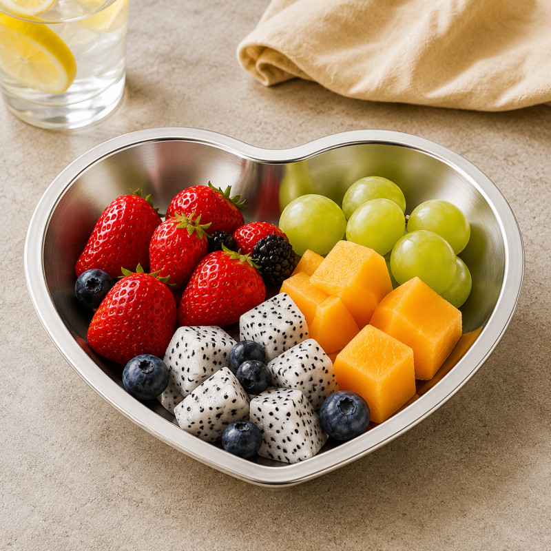 Heart-Shaped Big Cake Pan – Silver (Large)