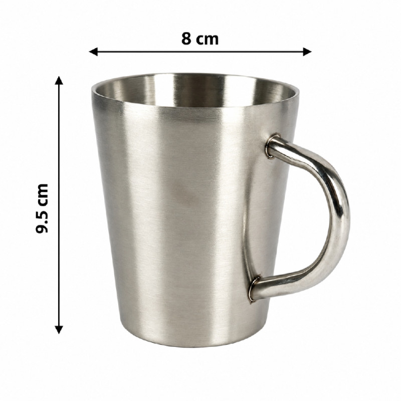 Elegant Ceramic Mug/Cup Set – Silver Premium Finish (9.5 x 8cm)