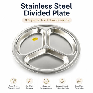 Stainless Steel Section Thali Plate