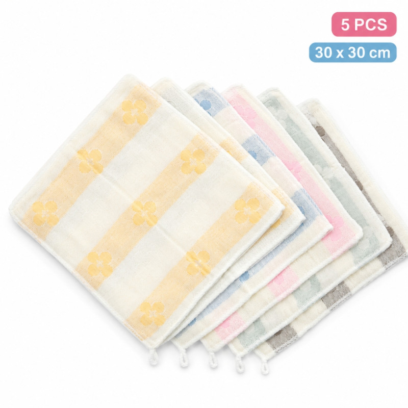 Fabric Soft Cleaning Cloths Designed for Home &amp; Professional Cleaning – Multi Color (5 PCS)