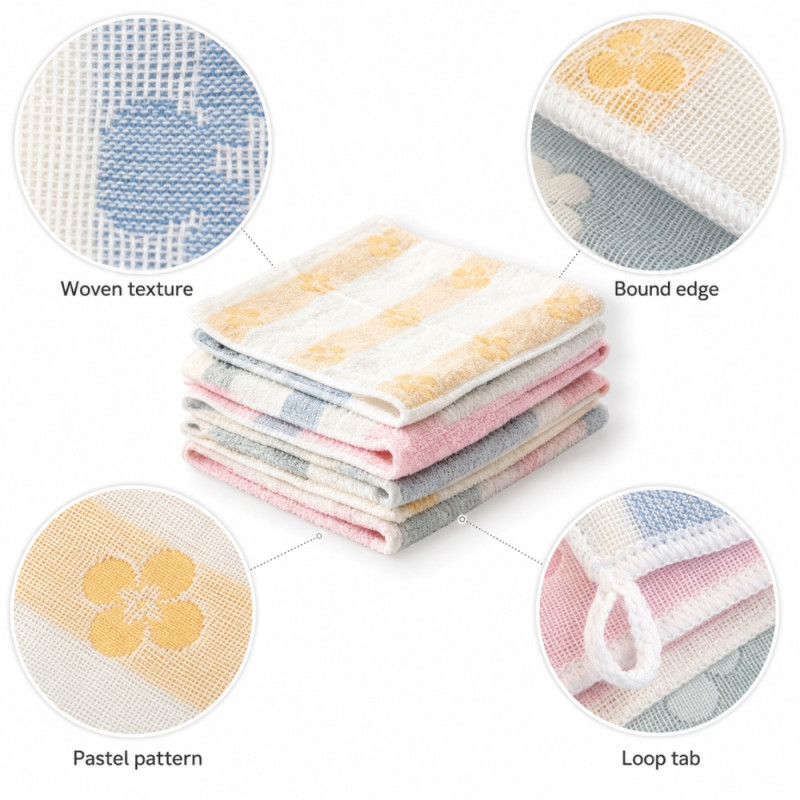 Fabric Soft Cleaning Cloths Designed for Home &amp; Professional Cleaning – Multi Color (5 PCS)