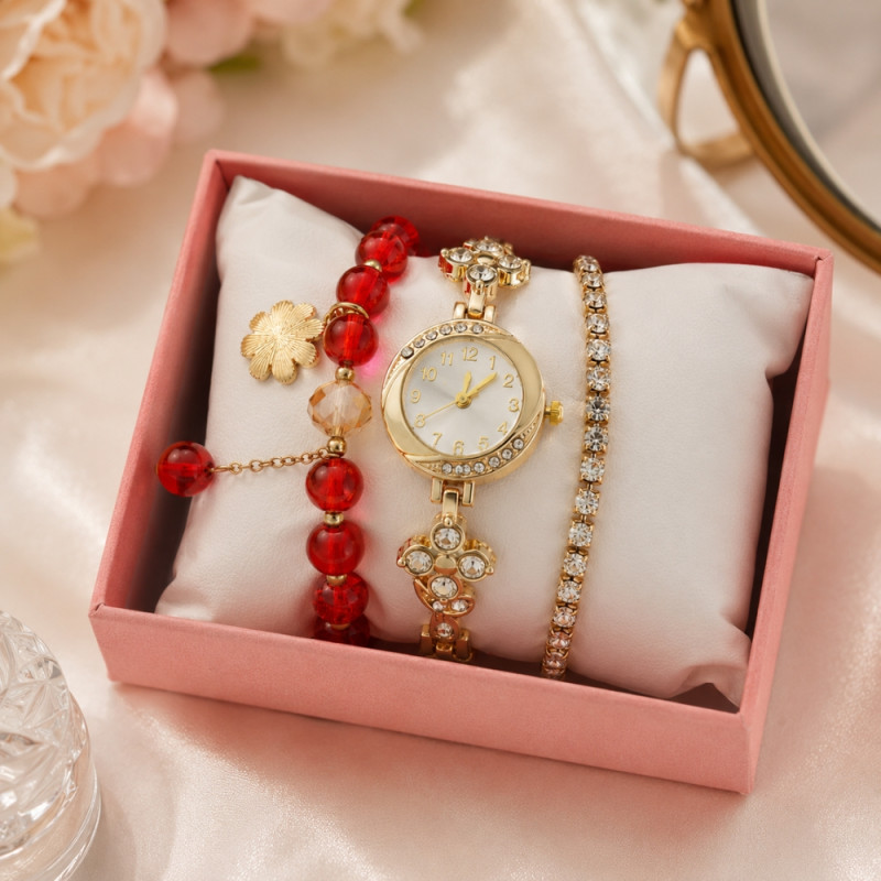 Golden Hour Ladies Watch Designed for Style &amp; Timekeeping – Golden (free)