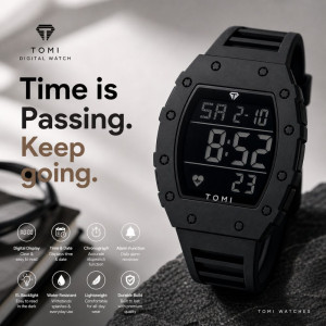 Men’s Digital Sports Watch – Tactical Black (9cm Case/Profile)
