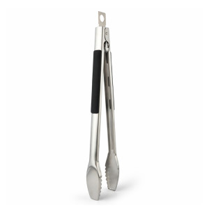 Professional 48cm Stainless Steel Kitchen Tongs – Heavy-Duty Black Grip