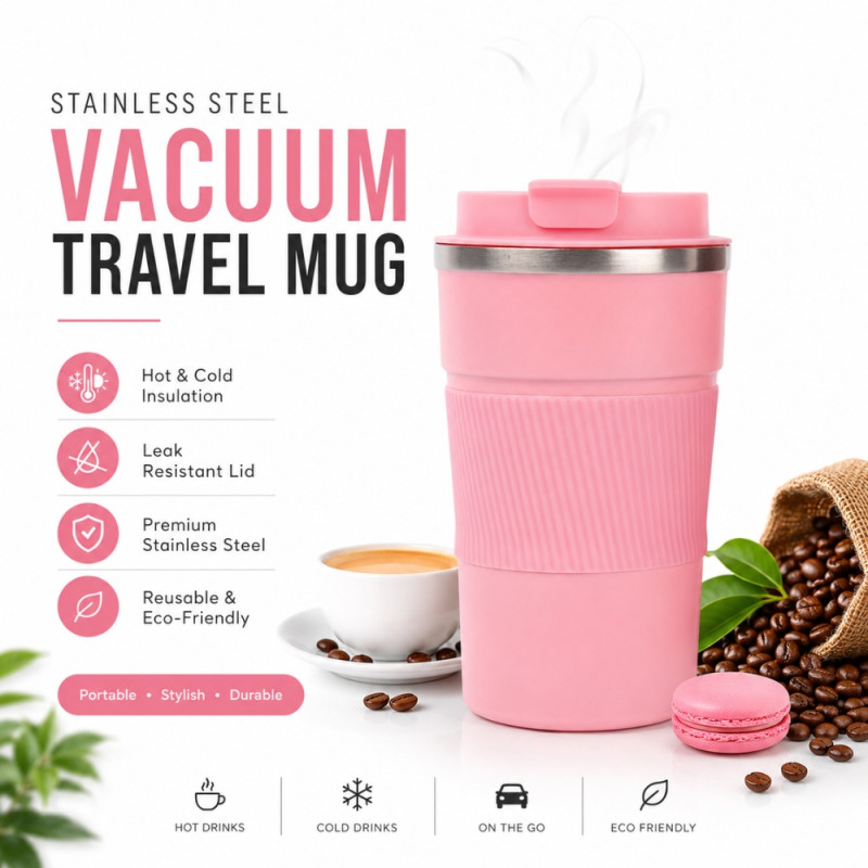 Elegant Ceramic Mug/Cup Set – pink Premium Finish (15x8.5cm)