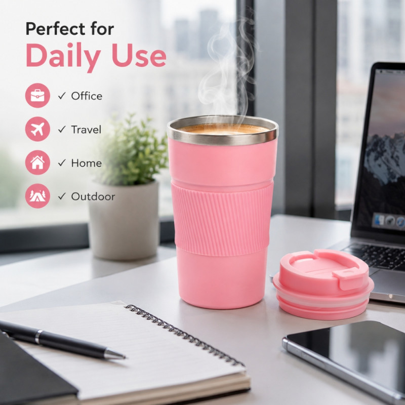 Elegant Ceramic Mug/Cup Set – pink Premium Finish (15x8.5cm)