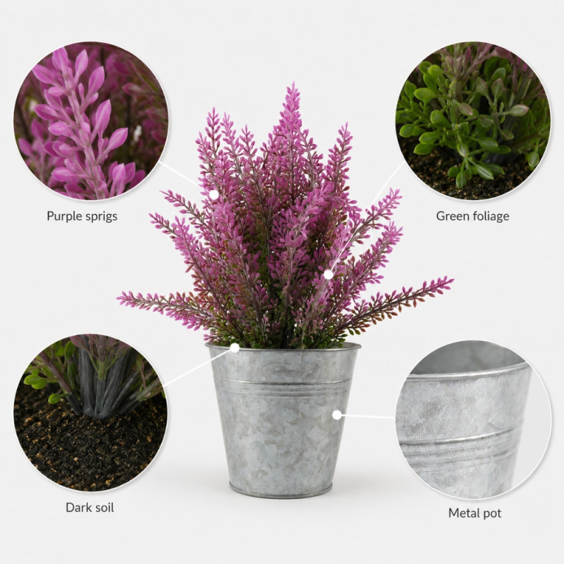 Royal Purple Artificial Flower Designed for Home Décor &amp; Event Styling – Light Purple (H-27cm)