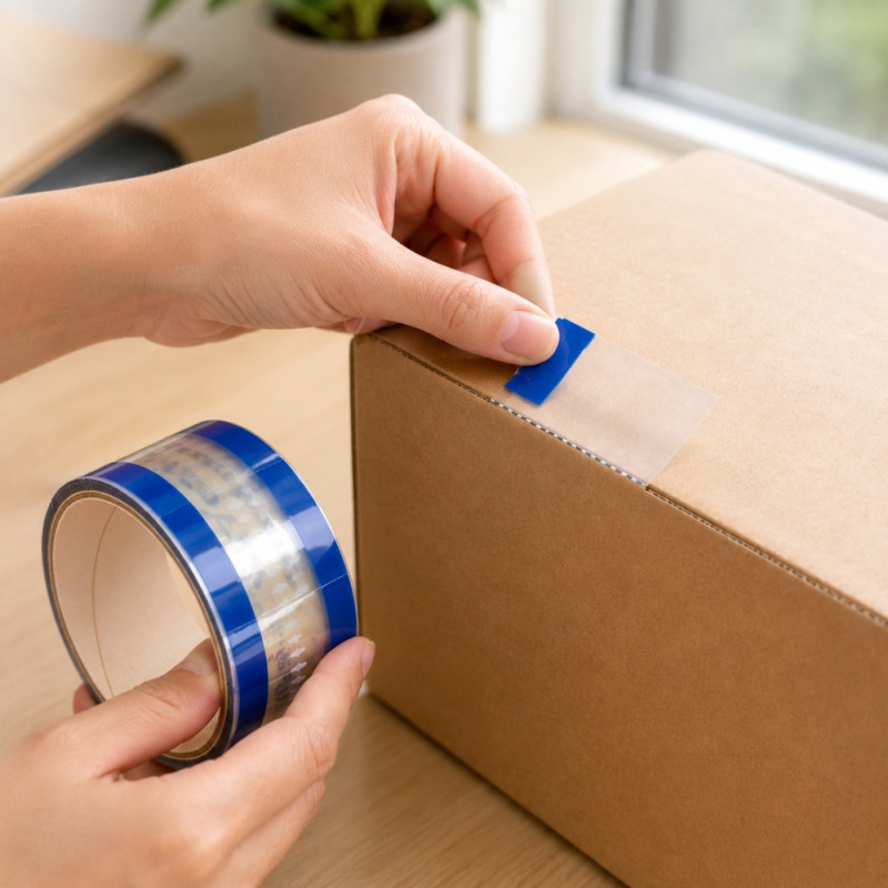 Premium Pre-Sliced Packing Tape - Blue (36mm X 50m)