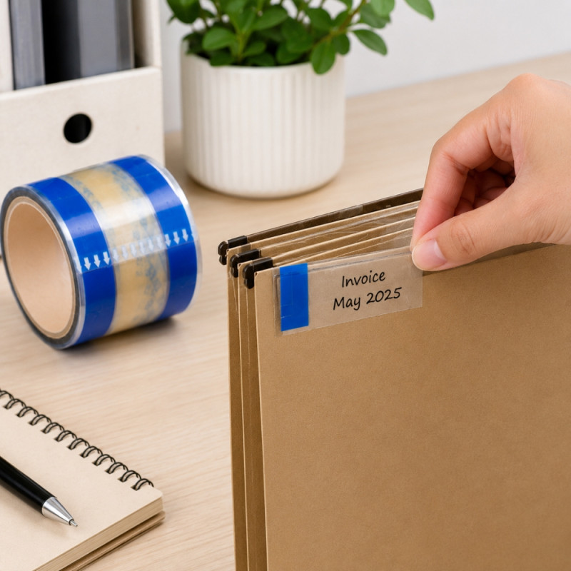 Premium Pre-Sliced Packing Tape - Blue (36mm X 50m)