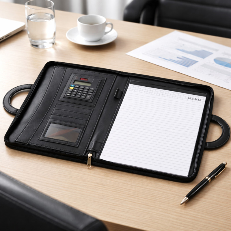 Professional Document & Tech Zipper Organizer – Sleek Black (34cm)