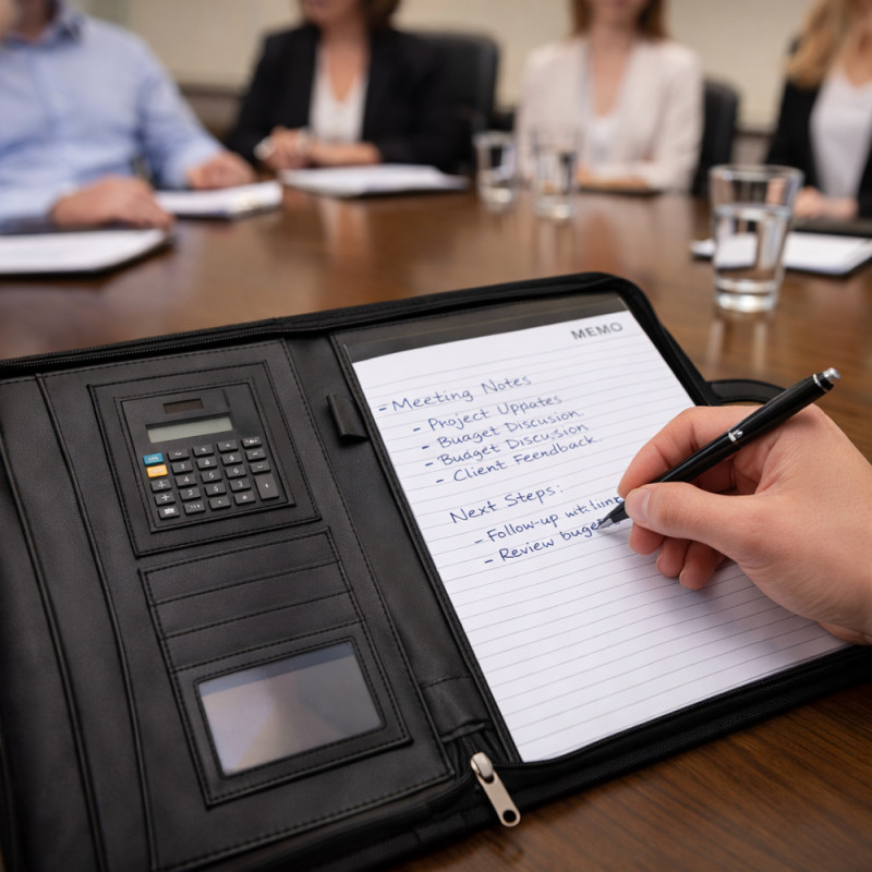 Professional Document & Tech Zipper Organizer – Sleek Black (34cm)