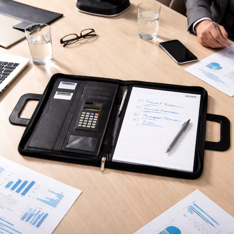 Professional Document & Tech Zipper Organizer – Sleek Black (33cm)
