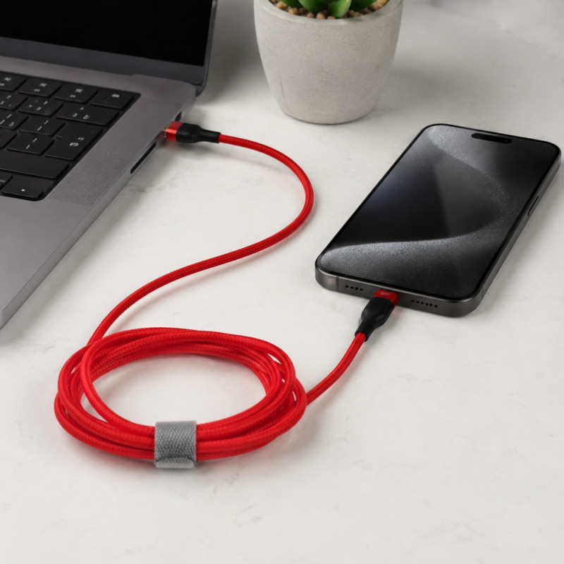 Lighting USB C Cable – Red (120cm)