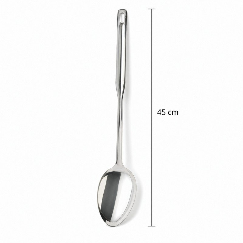 Swift Style Cooking Spoon Designed for Everyday Cooking &amp; Kitchen Excellence – Silver (H-45cm)