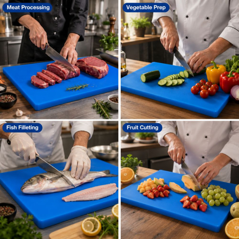 Premium Kitchen Cutting Board – Blue Food-Safe Surface (60×40×4 Cm)
