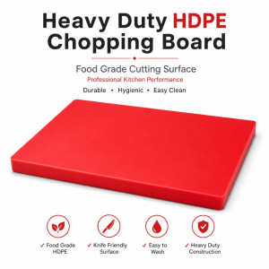 Premium Kitchen Cutting Board – Red Food-Safe Surface (50×30×3 Cm)