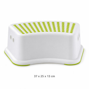Modern Max Step Stool Designed for Home Organization &amp; Storage – White (H-13cm x W-37cm X L-25cm)