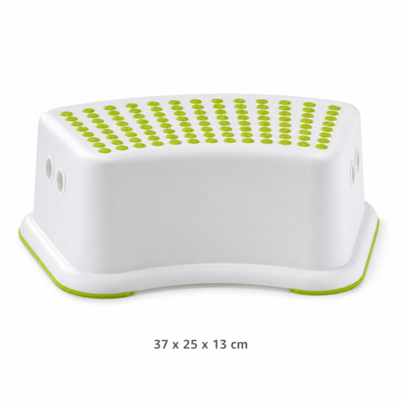 Modern Max Step Stool Designed for Home Organization &amp; Storage – White (H-13cm x W-37cm X L-25cm)