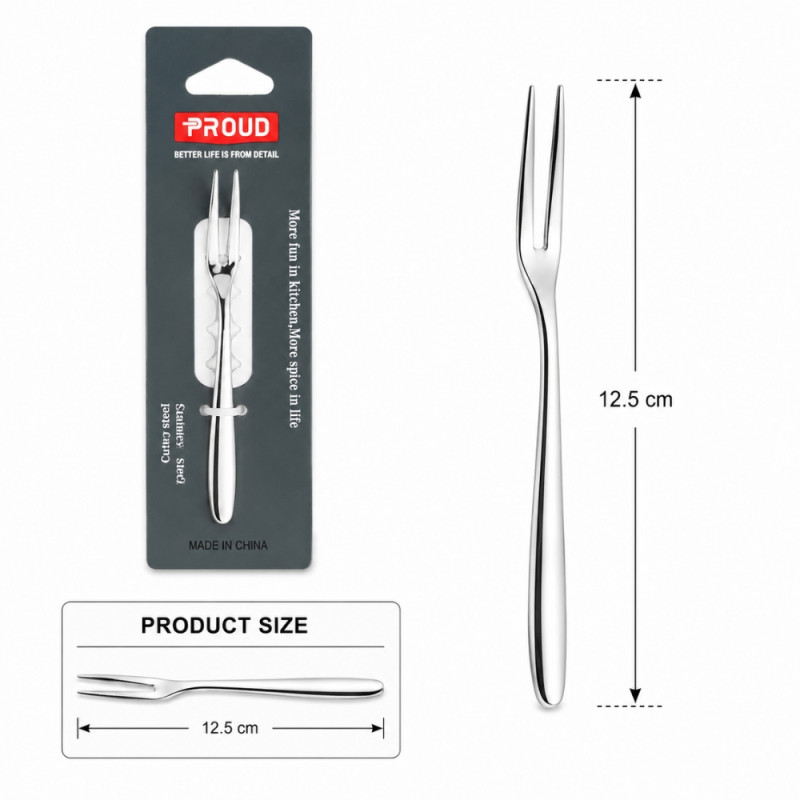 Fine Form Dinner Fork Designed for Everyday Cooking &amp; Kitchen Excellence – Silver (H-12.5cm)