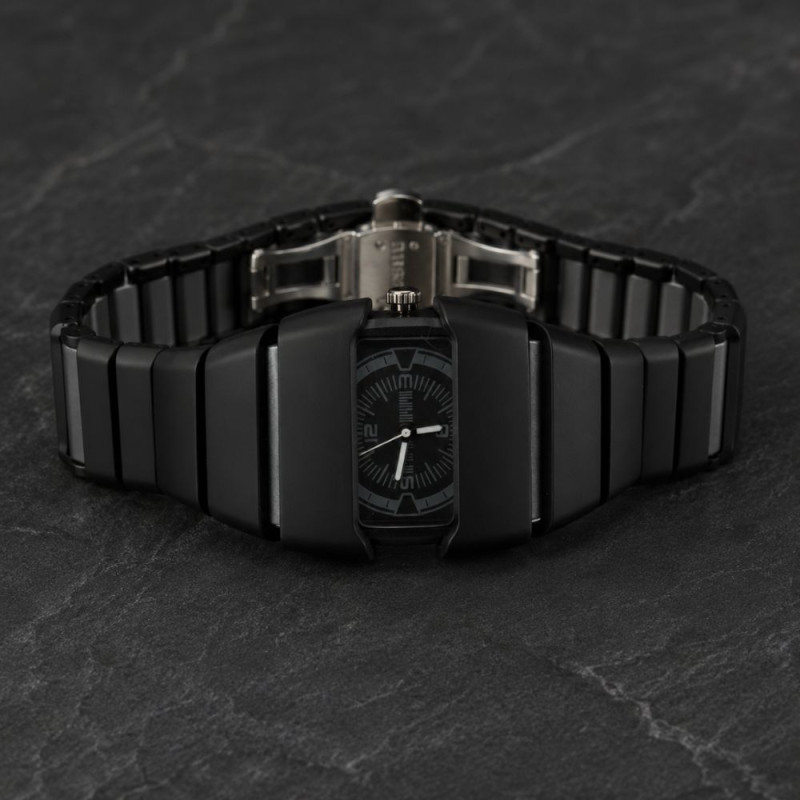 Elegant Black Hand Watch – Black