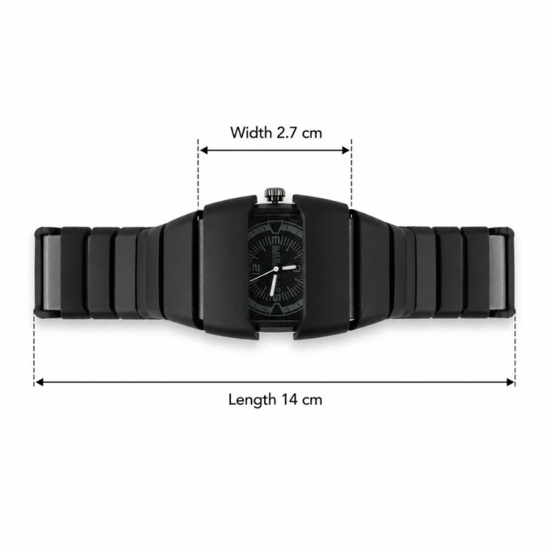 Elegant Black Hand Watch – Black