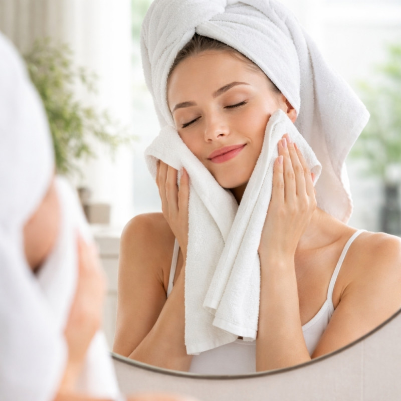 Luxury Square Mini Face Towel – Ultra-Soft Pure White (32x32cm)