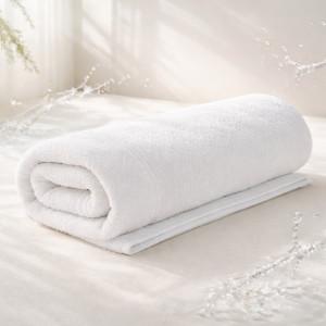 Luxury Soft White Bath Towel – Premium Cotton Blend (100x50cm)