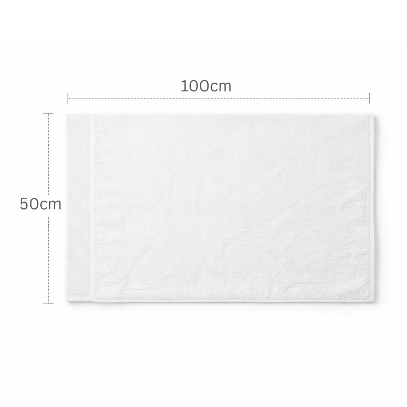 Luxury Soft White Bath Towel – Premium Cotton Blend (100x50cm)