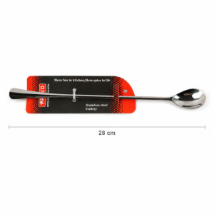 Signature Lock Cocktail Spoon Designed for Everyday Cooking &amp; Kitchen Excellence – Silver (H-28cm)