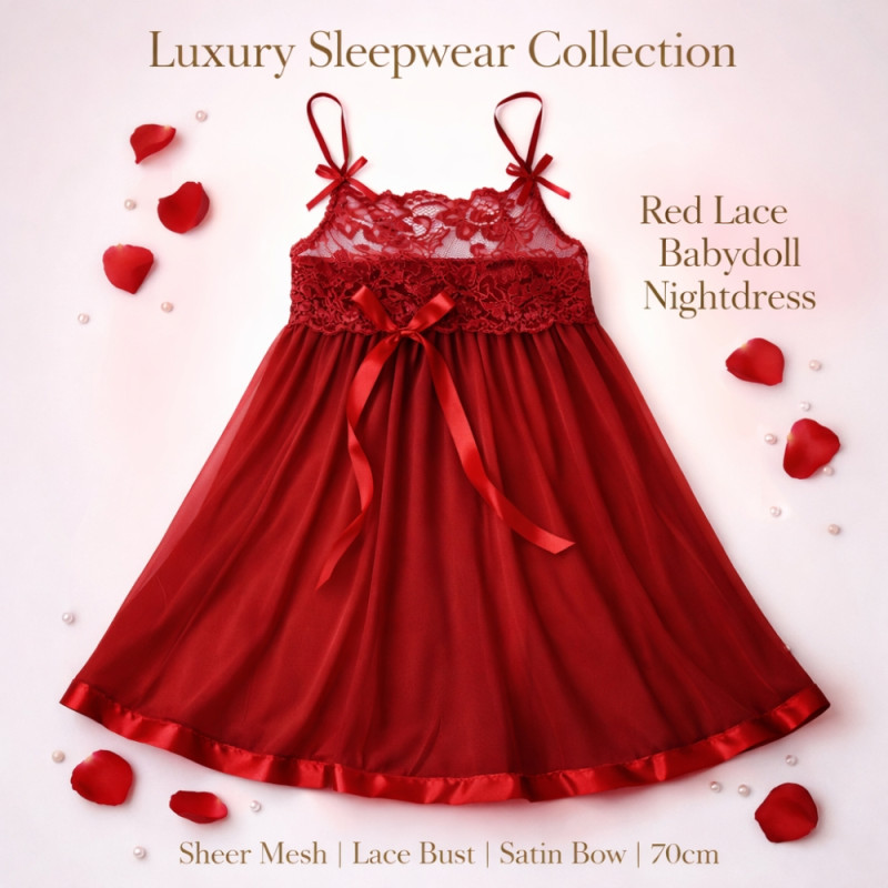 Luxury Forest Green Mesh & Lace Lingerie Set – Elegant Sheer Nightwear (70cm)