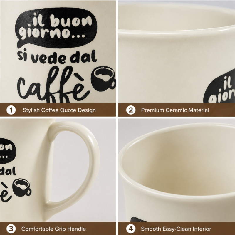 Quality CERAMIC CUP – Ivory Premium Quality (10cm X 9cm)