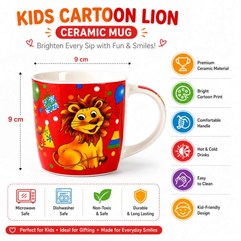 Modern CERAMIC CUP – Red Premium Quality (8.5cm X 9cm)