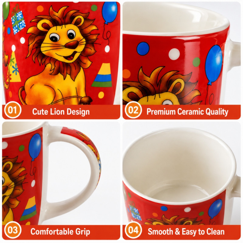 Modern CERAMIC CUP – Red Premium Quality (8.5cm X 9cm)