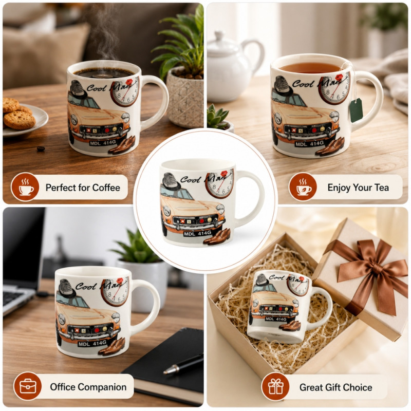 Premium CERAMIC CUP – Off White Premium Quality (9 x 9cm)