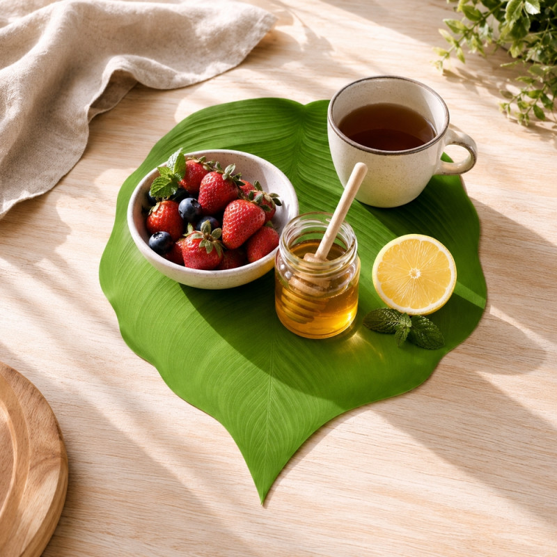 Prime Craft Table Mat Designed for Elegant Dining &amp; Entertaining – Green (H-46cm X W-40cm)